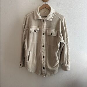 Free People Ruby Fleece Oversized Shirt Jacket